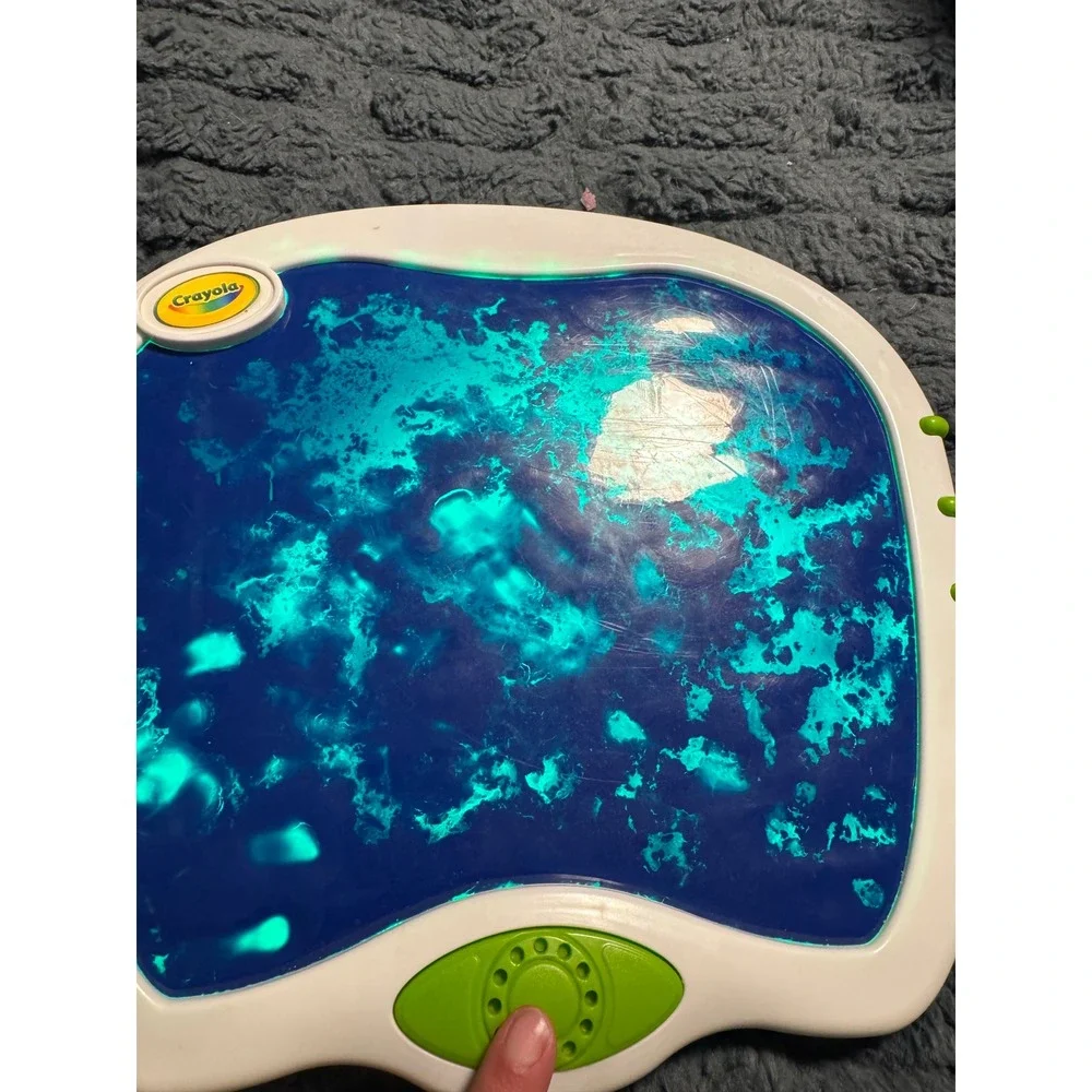 Crayola My First Touch Lights Musical Light Up Drawing Pad Blue Gel Sensory Toy